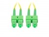 Lanberg Patchcord światłowodowy Sm Sc/Apc-Sc/Apc Duplex 3.0mm 1m żółty